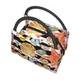 thumbnail image 5 of Vsdgher Sea Shell Print Insulated Reusable Bags with Sturdy Zipper and Handles, Foldable Totes for Hot or Cold Food Bring or Delivery, 5 of 8