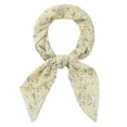 thumbnail image 1 of Bufandas de gasa para mujer - 27.6 X27.6 - Pañuelo cuadrado con estampado floral Pañuelo para el cuello Pañuelo para el cuello Amarillo claro 70x70cm/27.6x27.6 inches(LxW), 1 of 5