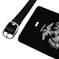 thumbnail image 2 of Marine Husband USMC White on Black Officially Licensed Rectangle Leather Luggage Card Suitcase Carry-On ID Tag, 2 of 8