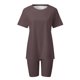 thumbnail image 3 of Conjunto deportivo de manga corta y pantalones cortos para mujer, para yoga y running - S-XXXL, 3 of 6