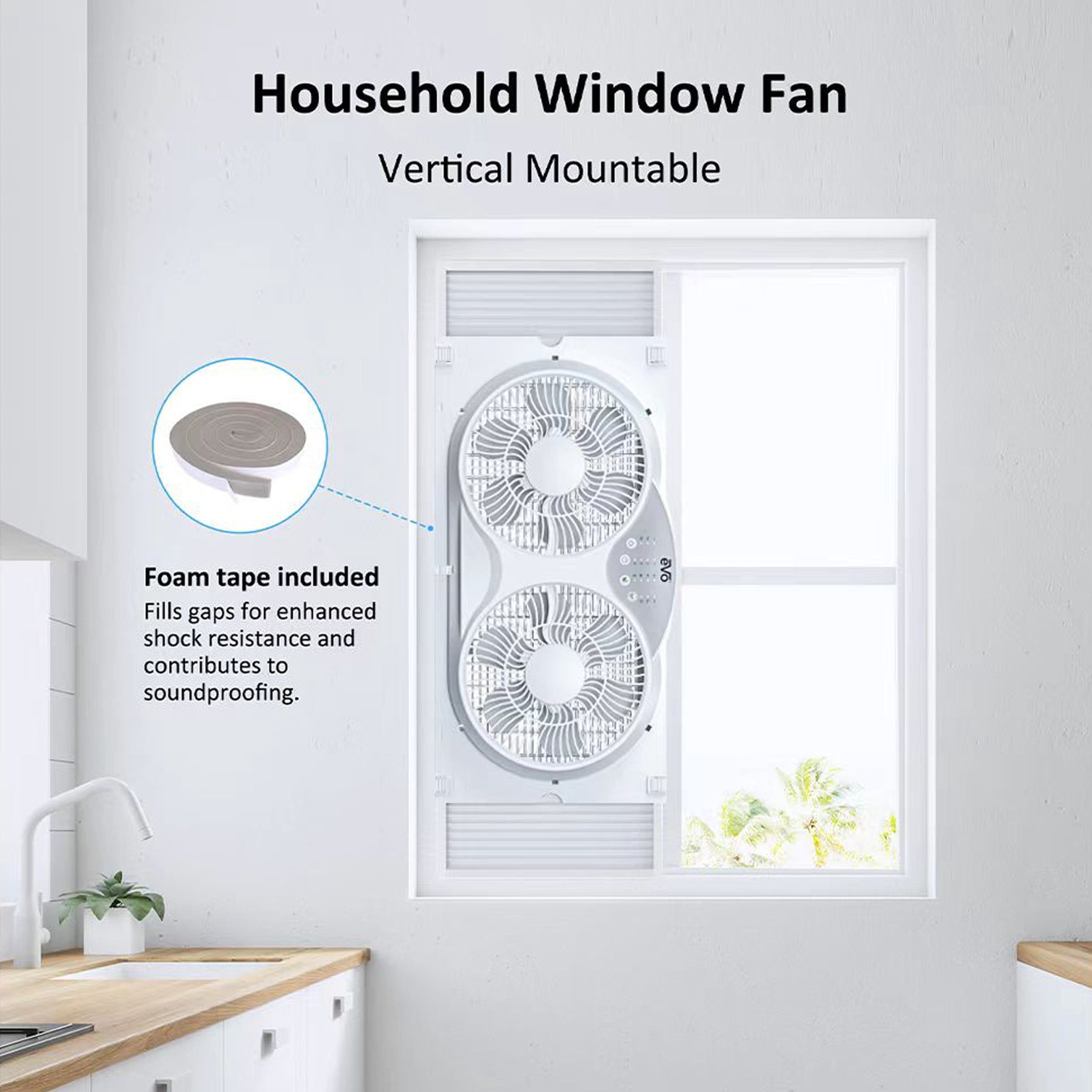 EVO Electronic Remote Twin Window Fan