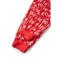 thumbnail image 4 of DuAnyozu Matching Family Pajamas Sets Christmas Matching Holiday Pjs Letter Print Top and Plaid Pants Sleepwear, 4 of 6