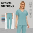 thumbnail image 2 of VIAOLI Scrubs for Women Set – Medical Scrubs Women Stretch Top & Pants for Nursing Scrubs,  10 colors, 2 of 6