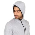 thumbnail image 5 of Men's Microweight Merino Wool 1/4 Zip Sun Hoodie - Ash Gray - Medium, 5 of 6