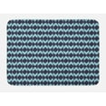thumbnail image 1 of Navy Bath Mat, Diamond Shaped Blurry Ikat Pattern Chevron Effects Ethnic Asian Artsy Image, Non-Slip Plush Mat Bathroom Kitchen Laundry Room Decor, 29.5 X 17.5 Inches, Eggplant Turquoise, Ambesonne, 1 of 2