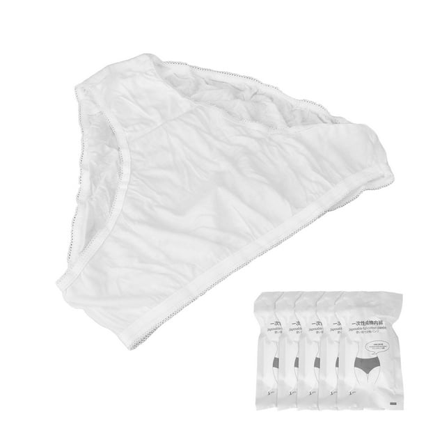 Mesh Postpartum Underwear Women C section Disposable Mesh Panties  Postpartum (White-6 Pack, M/L)