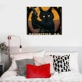 thumbnail image 5 of Orinice Cute Cat Fine Art Aesthetic Poster & Print Wall Painting for Classroom Kitchen Office Farmhouse Bathroom Room Decor Pictures Wall Art Canvas Living Room Bedroom Home Office Wall Decor 20x16in, 5 of 6