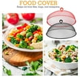 thumbnail image 4 of IBASETOY 2Pcs Stainless Steel Mesh Food Covers Metal Food Tent Protector for Family Kitchen Dining and Outdoor, 4 of 5