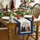 thumbnail image 2 of Camino de mesa navideño con diseño de búfalo a cuadros, acuarela, ideal para fiestas de invierno, cocina, comedor, decoración de interiores y exteriores., 2 of 6