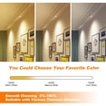 thumbnail image 3 of xianlin-ULCCT Light 3CCT 4 Inch 9W 3000K 4000K 5000K Pot Lights, Dimmable LED Recessed Slim Lighting, 750LM, 1 Pack, 3 of 4