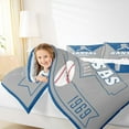 thumbnail image 4 of jejeloiu Baseball City Bedding Comforter Set,Kansas Twin Comforter Sets,Gray Blue Bedding Set For Child,Luxury Bedroom Decor Reversible,2pcs, 4 of 7