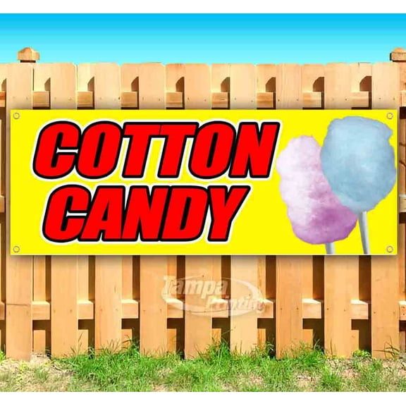 Cotton Candy 13 oz Vinyl Banner With Metal Grommets