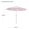 thumbnail image 5 of Sombrilla Jardin Exterior 2.63m Inclinacion Playa Terraza, 5 of 5