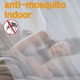 thumbnail image 3 of Mosquitera, Mosquitera Cuadrada Grande para Camas Extra Grandes, Mosquitera Baldaquin para Interior y Exterior para Camas Individuales y Dobles, Blanca, 220x200x180, 3 of 5