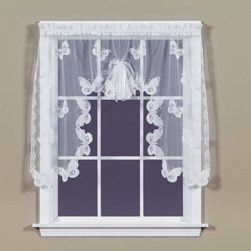 SKL Home Butterfly Lace Window Curtain Swag