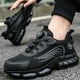 thumbnail image 3 of Botón Giratorio Zapatos Seguridad Acero para Hombres Mujeres (44) Negros, 3 of 9