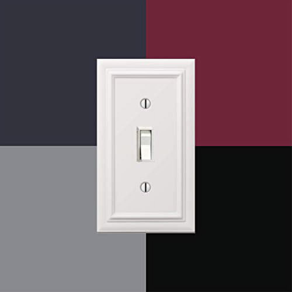 Amerelle Continental Single Phone Cast Metal Wallplate in White