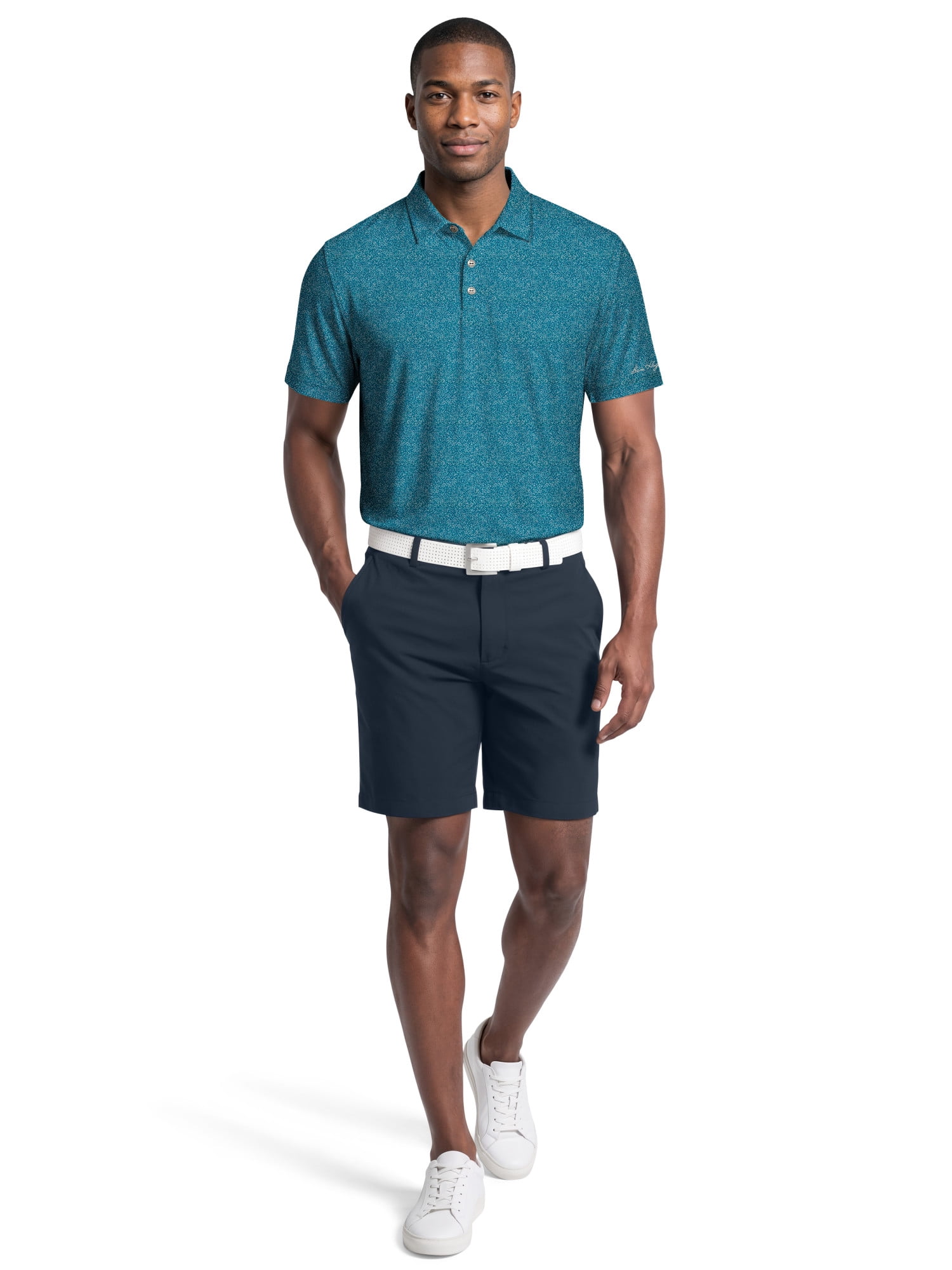 Ben Hogan Performance Men’s & Big Men's All-Over Micro-Confetti Short Sleeve Golf Polo Shirt, Sizes S-4XLT