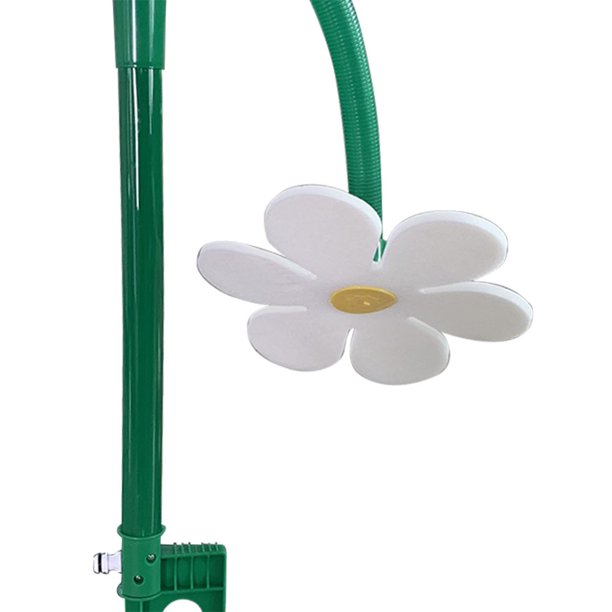 Rociador de agua con flor de margarita, aspersor de riego de césped para el patio del hogar (blanco) Ndcxsfigh Libre de BPA