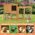 LVUYOYO Wooden Rabbit Hutch Chicken Coop Bunny Cage Poultry Pet House