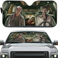 thumbnail image 3 of 3D Halloween Zombie Car Auto Sunshades Windshield Heat Protection, Halloween Decorative Sun Shades Univeral Fit Cars Suv Truck . Halloween Horror Movie Cosplay Car Decor, 3 of 6