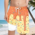 thumbnail image 2 of Gubotare Big Boys Swim Shorts Boys Swim Trunks with Compression Liner Casual Bathing Suit for Kids Swim Shorts (Orange,Size 5-6 Years), 2 of 7