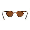 thumbnail image 4 of Retro Vintage Micro Circle Lens Hippie Pimp Plastic Sunglasses Tortoise Brown, 4 of 4