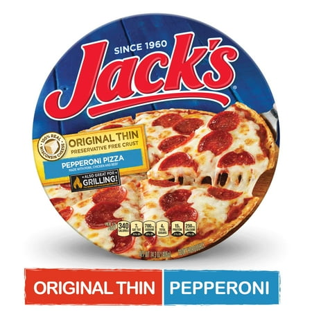 Jack S Original Thin Crust Pepperoni Frozen Pizza 14 3 Oz