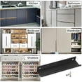 thumbnail image 5 of NOGIS Back Mount Finger Edge Pull 150mm/5.9", Aluminum Hidden Handle Concealed Tab Pulls for Home Kitchen Living Room Door Drawer Cabinet (10Pcs, Black), 5 of 7