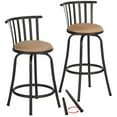 thumbnail image 1 of Taburetes de bar giratorios Furniturer, juego de 2, ajustables de 60 a 74 cm, 1 of 8