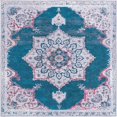 thumbnail image 1 of Unique Loom Tapis Médaillon Renaissance 7' 3 x 7' 3 Sarcelle Carrée/ivoire, 1 of 1
