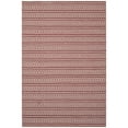 thumbnail image 4 of SAFAVIEH Montauk Randall Geometric Striped Cotton Area Rug, Ivory/Red, 8' x 10', 4 of 10