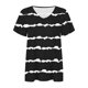 thumbnail image 4 of Fiudx Ofertas Flash Artículos En Oferta Camisetas Holgadas de Manga Corta con Cuello En V Informales con Estampado de Moda para Mujer, 4 of 5