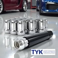 thumbnail image 4 of 10 Chrome 1/2 Wheel Lock Tuner Lug Nuts - 6 Spline - 1.38 Inch Tall - with Key - Fits Many Jeep, Buick, Chevy, Dodge, Ford, Mercury, 4 of 13