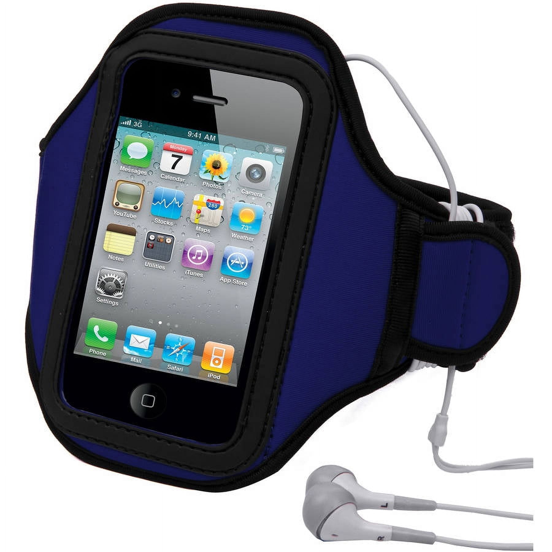 VANGODDY Waterproof Adjustable Padded Fitness Running Workout Armband for Small to Medium Built Arms fits Android / iPhone cellphone Devices up to 4.5in x 2.75in (4 - 4.5in Screensize)