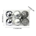 thumbnail image 2 of Suncoda Christmas Ball Ornaments Christmas Ornaments 1Box 6pcs Christmas Ball Christmas Tree Ornament Home Christmas Hanging New Year Party Decoration Gift Christmas Decorations Outdoor On Clearance, 2 of 2