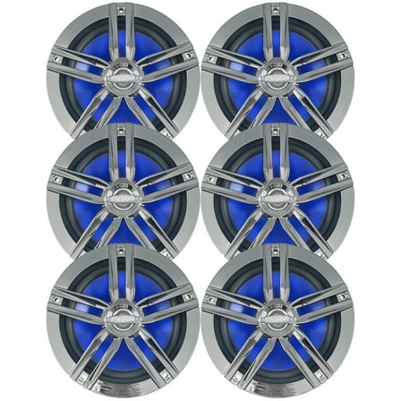 3 x Enrock Marine 2-Way 180-Watts High-Performance 6.5" Water-Resistant Loudspeaker (Charcoal)(3 Pairs)