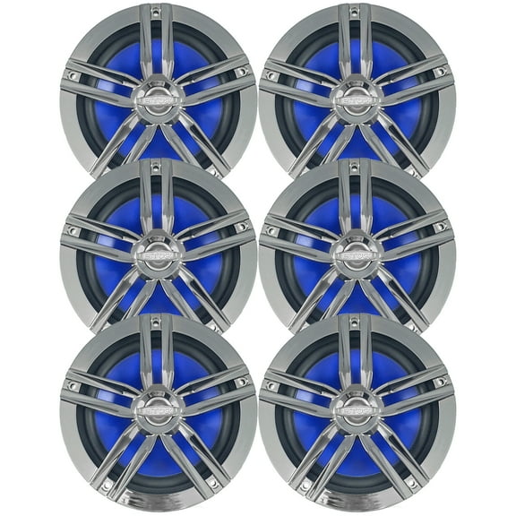 3 x Enrock Marine 2-Way 180-Watts High-Performance 6.5" Water-Resistant Loudspeaker (Charcoal)(3 Pairs)