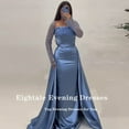 thumbnail image 3 of Eightale Haze Blue Evening Dresses Long Sleeves Sequined Mermaid Prom Wedding Party Gown with Detachable Skirt Customized, 3 of 5