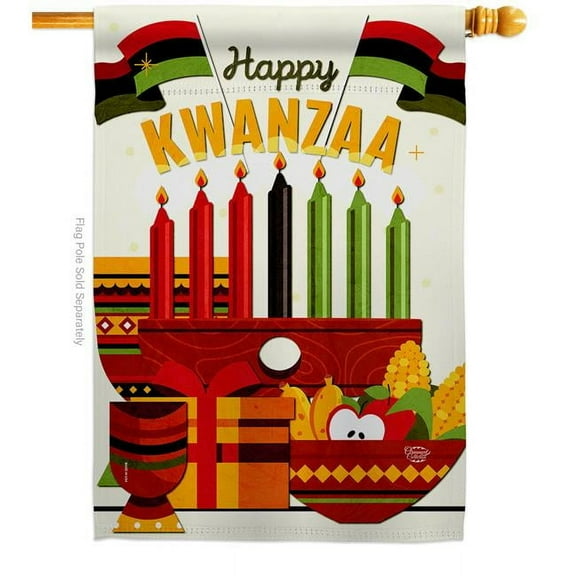 Ornament Collection H192719-BO 28 x 40 in. Gather Kwanzaa Black History Double-Sided Decorative Vertical House Flags - Decoration Banner Garden Yard Gift
