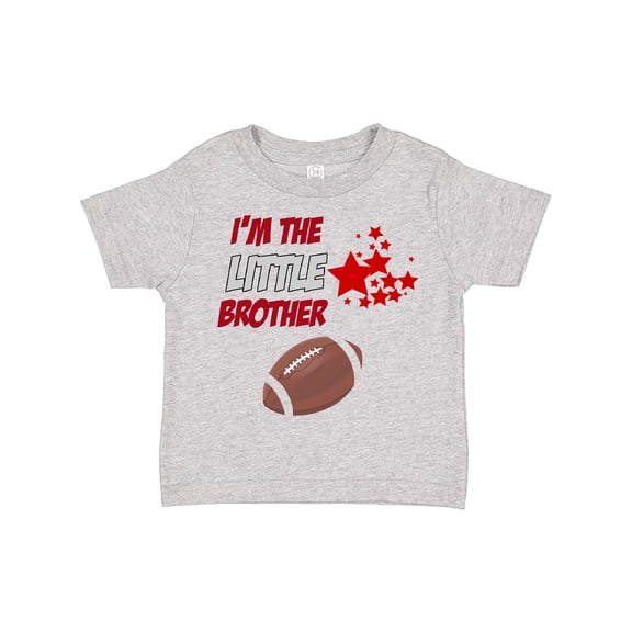 Inktastic I'm the Little brother football Boys Toddler T-Shirt