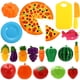thumbnail image 1 of 24 piezas de plástico para cortar frutas, verduras, pizzas, comida, juguetes para niños (coloridos), 1 of 4