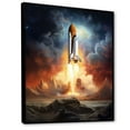 thumbnail image 2 of Designart "Celestial Dreams of a Rocketship" Rocketship Floater Framed Canvas Print, 2 of 7
