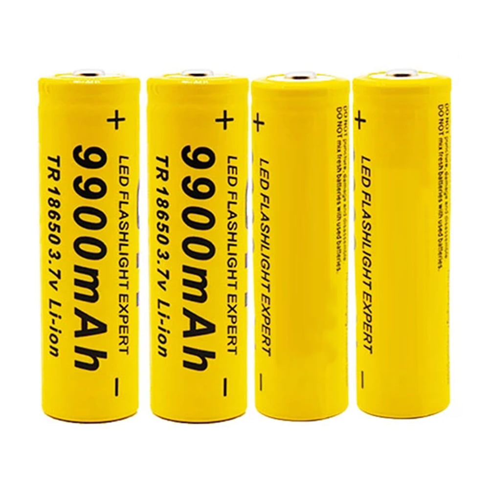 4pcs/Set 18650 3.7V 9800mAh Rechargeable Li-ion Battery for LED Torch Flashlight Portable Replacement Battery for Torch