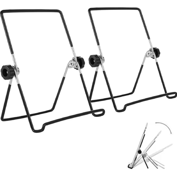 Picture Frame Stand, Multi-Angle Foldable Design Non-Slip Easel For Photos, Easy Set-Up With Protective Rubber Cover (2 Pack)