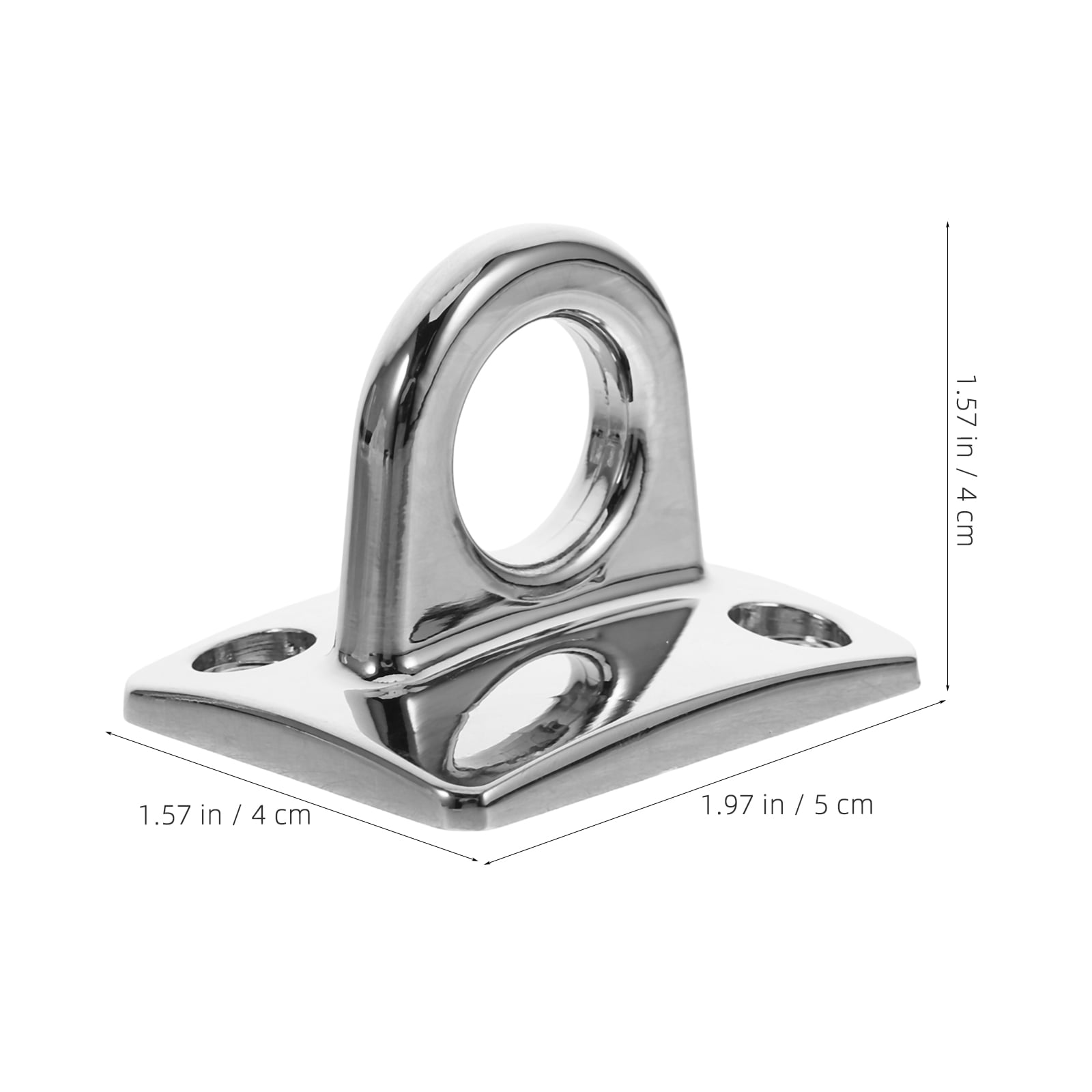 ETHZZLE 2Pcs Plated Silver Zinc Alloy Wall Hanging Loop for Home Wardrobe Storage Accessories