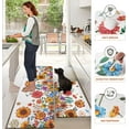 thumbnail image 4 of 2Pcs Kitchen Mats for Floor Floral Kitchen Rugs Non Slip Washable, Anti Fatigue Mats for Kitchen Floor, Butterfly Standing Floor Mats for Home/Office, 18''''x30''''+18''''x48'''' (White), 4 of 6