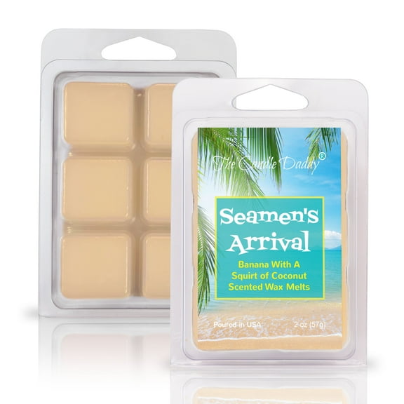 Seamen's Arrival - Banana With a Squirt of Coconut Scented Wax Melt - 1 Pack - 2 Ounces - 6 Cubes
