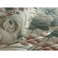 thumbnail image 4 of Ambesonne Vintage Quilted Bedspread Set 3 Pcs, Soft Color Floral Nostalgia, King Size, Eggshell Pale Slate Blue, 4 of 5