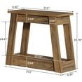 thumbnail image 2 of Tribesigns Wood End Table, Rustic Narrow Side Table with 2 Storage Shelves for Living Room, Bedroom (1), 2 of 5